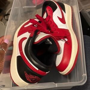 Women’s Red and Black Jordan Sneakers